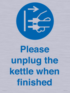 Please unplug the kettle when finished